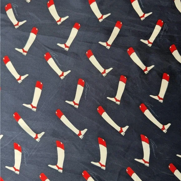 Gucci Vintage Red GG Canvas Tote with Silk Scarf Handles - Picture 7 of 9